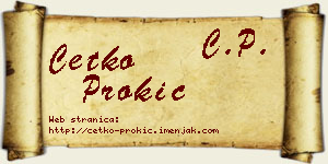 Ćetko Prokić vizit kartica